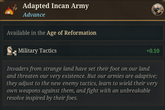 Advance Adapted Incan Army.png Advance Adapted Incan Army.png